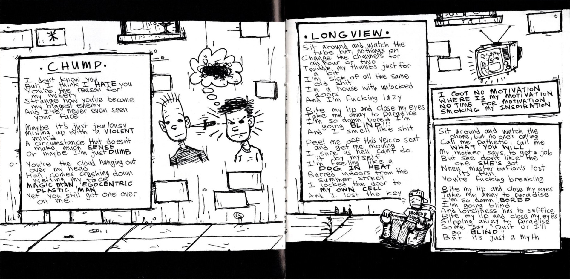 dookie by green day booklet pages 3 and 4